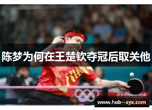 陈梦为何在王楚钦夺冠后取关他